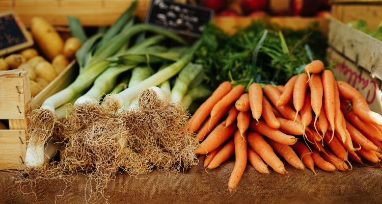 Bottes de légumes pour un banquet locavore