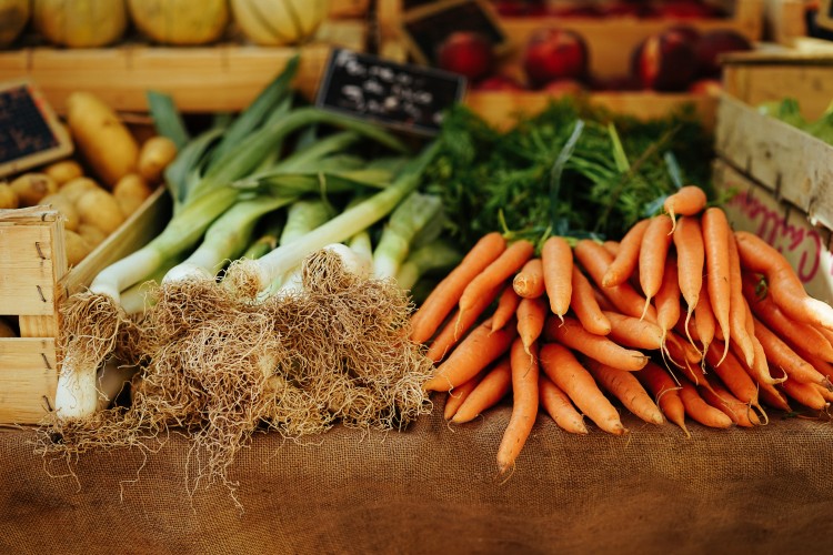 Bottes de légumes pour un banquet locavore