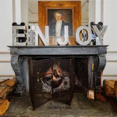 La cheminée du grand salon (Photo Luis Courtot)